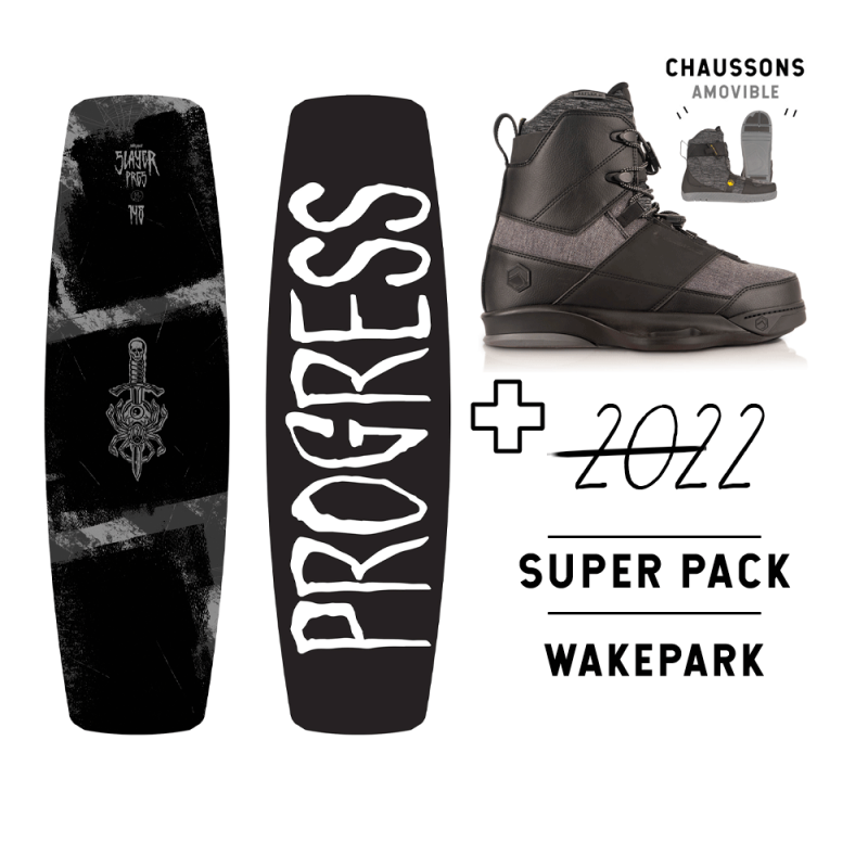 Pack wakeboard 2022 Slayer Progress + chausses Liquid Force peak 6X