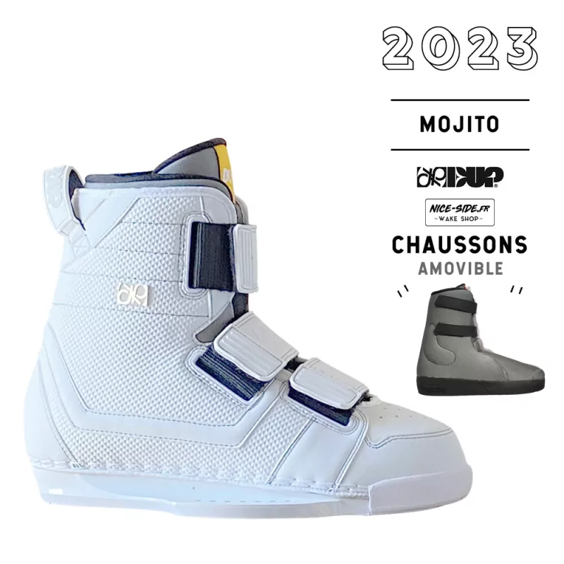 Mojito chausse wakeboard à chausson amovible park double up wake DUP 2023 wakeshop