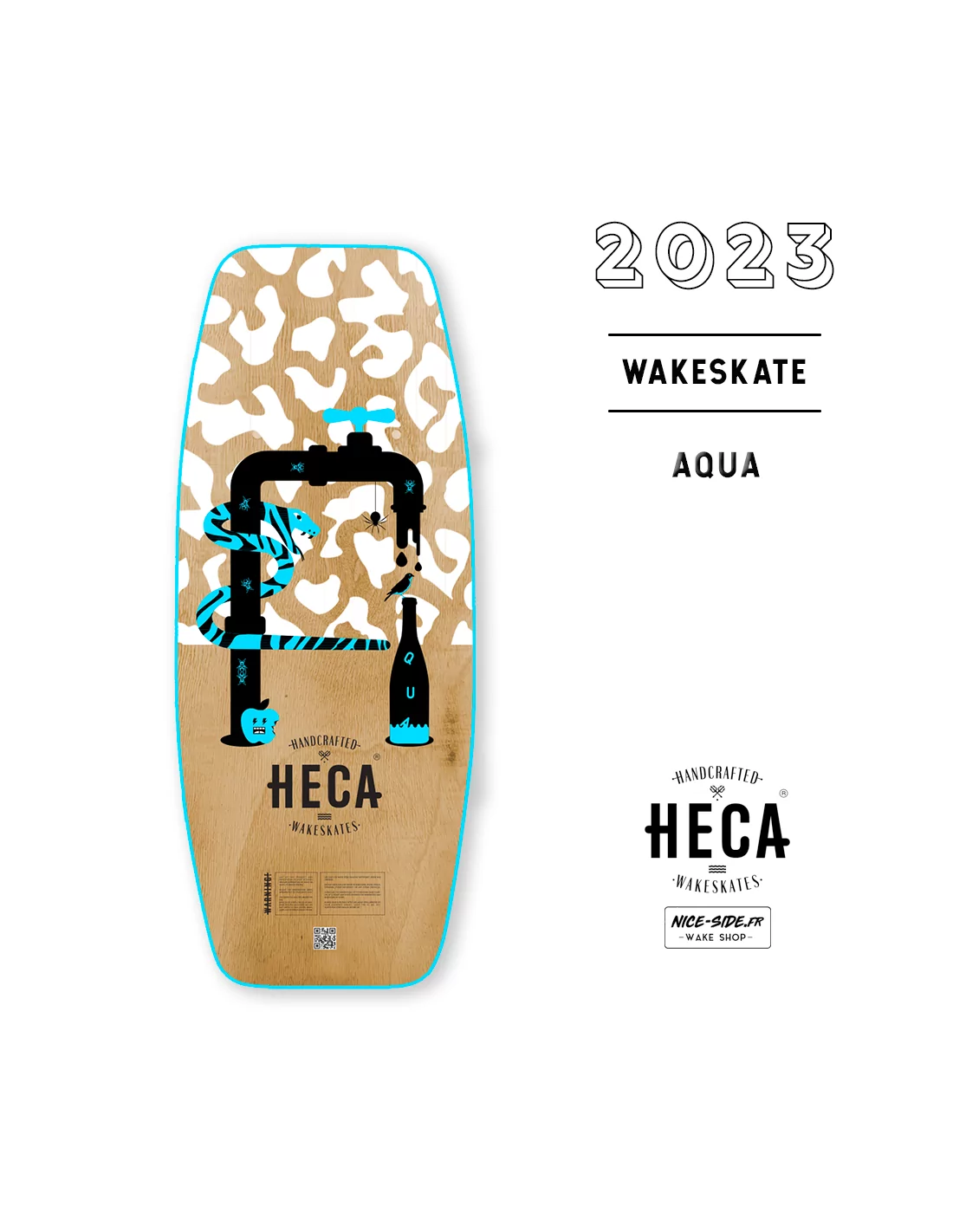 2023 Heca wakeskate modèle Aqua Nice Side