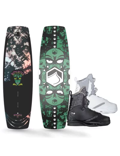 Pack Butterstick + chausses Tao black 6X destockage wakeboard