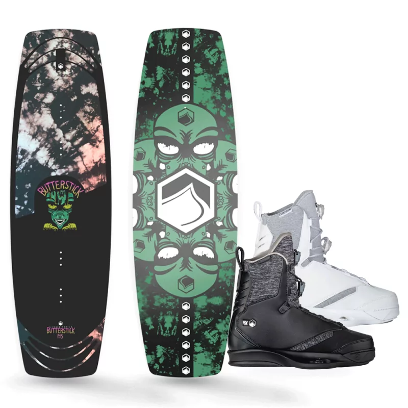 Pack Butterstick + chausses Tao black 6X destockage wakeboard