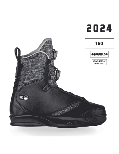 Liquid force tao noir black chausses wakeboard homme 2024