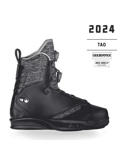 Liquid force tao noir black chausses wakeboard homme 2024