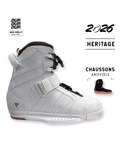 2026 Chausses Double Up Figment Heritage blanche wakeboard cable