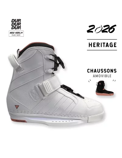 2026 Chausses Double Up Figment Heritage blanche wakeboard cable
