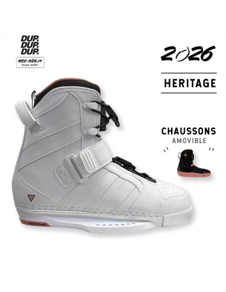 2026 Chausses Double Up Figment Heritage blanche wakeboard cable