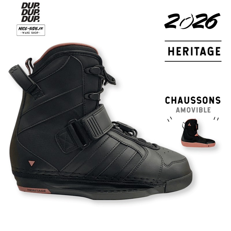 2026 Chausses Double Up Figment Heritage noir wakeboard cable