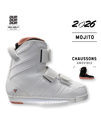 2026 Chausses Double Up Figment Mojito blanche wakeboard cable
