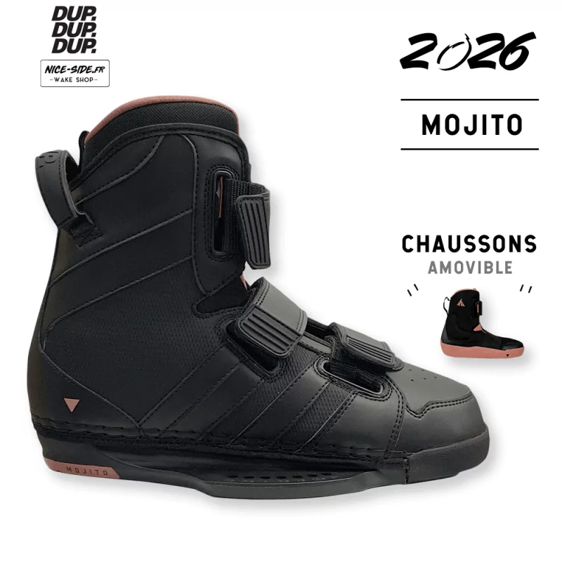 2026 Chausses Double Up Figment Mojito noir wakeboard cable