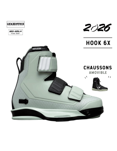 2026 Chausses Liquid Force Hook 6X Sauge wakepark