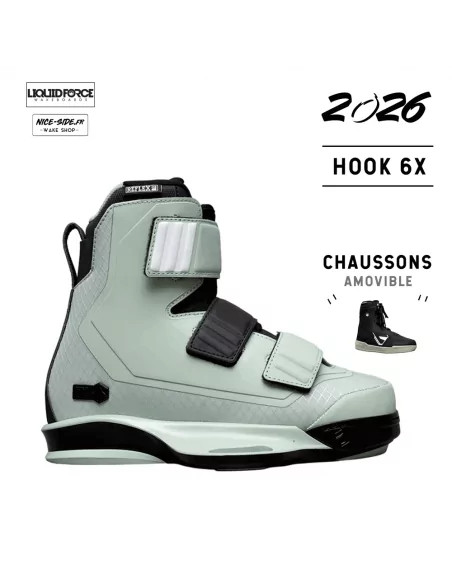2026 Chausses Liquid Force Hook 6X Sauge wakepark