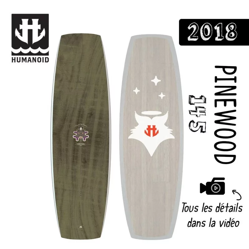 planche de wakeboard Humanoid 2018 PINEWOOD 145 cm, 140 cm