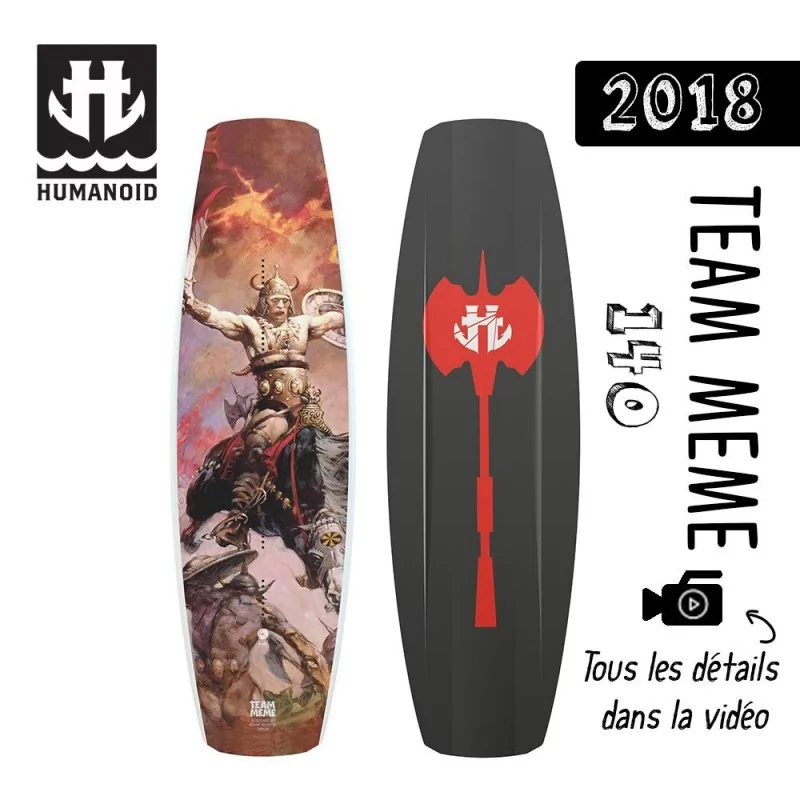 planche de wakeboard Humanoid 2018 Team Meme 144 destockage