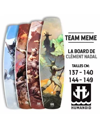 planche de wakeboard Humanoid 2018 Team Meme 149 cm, 144 cm, 140 cm, 137 cm