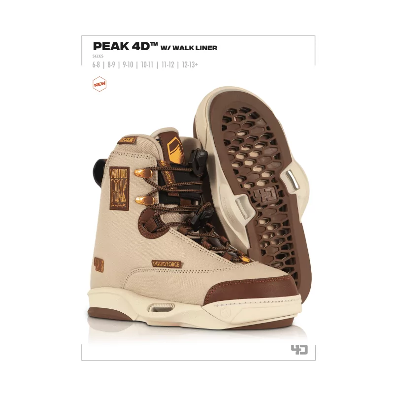 Liquid Force chausses PEAK 4D pack wakeboard homme 2022