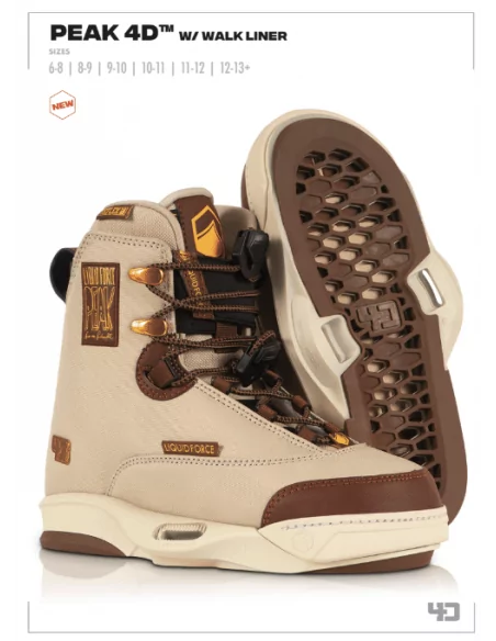 Liquid Force chausses PEAK 4D pack wakeboard homme 2022