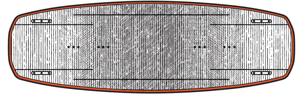 Schema de la Vamp 2022 liquid force wakeboard femme
